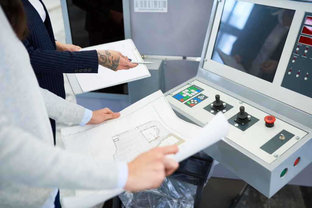 work process at modern plant